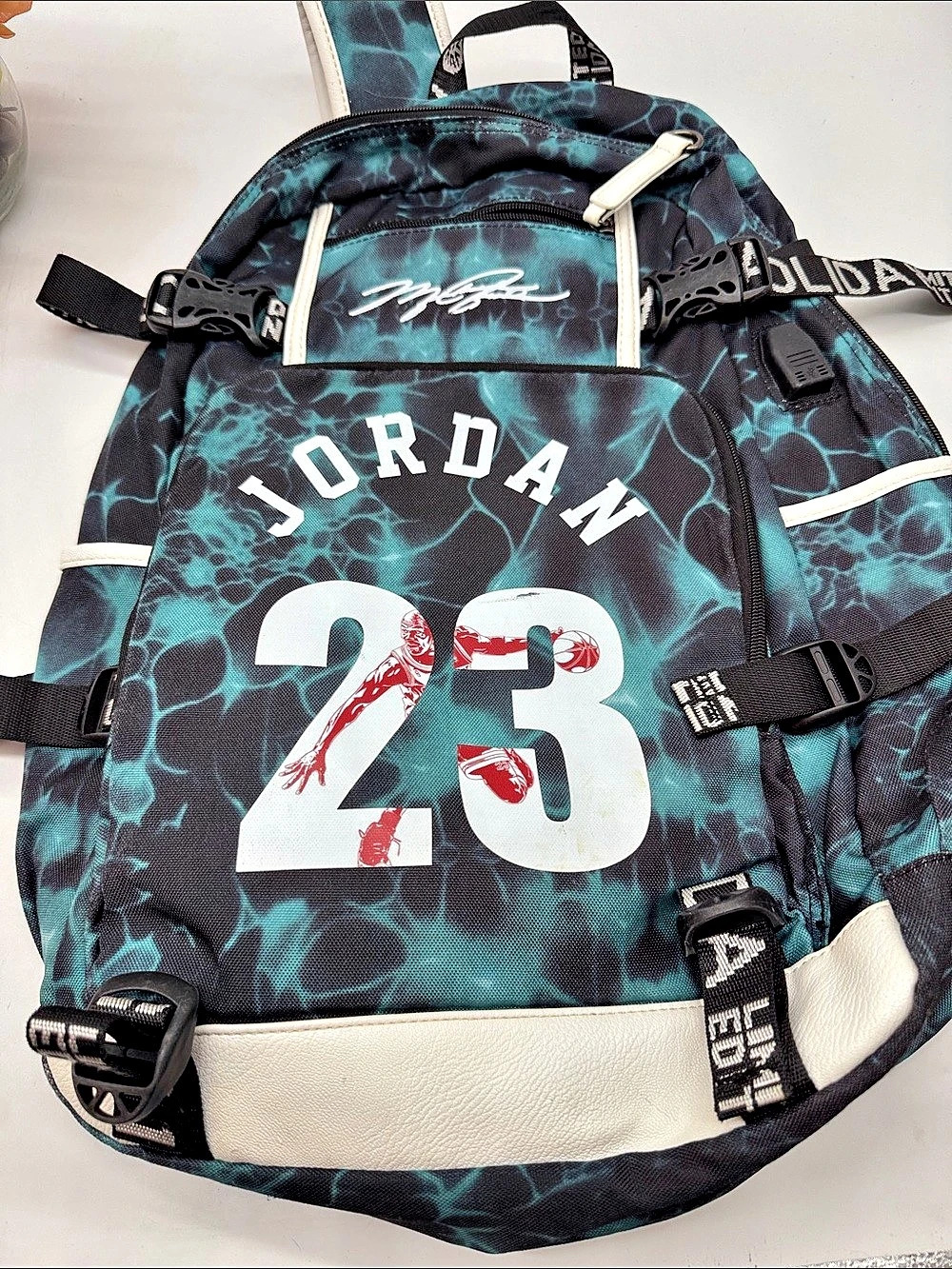 Jordan Backpack in Black & Blue